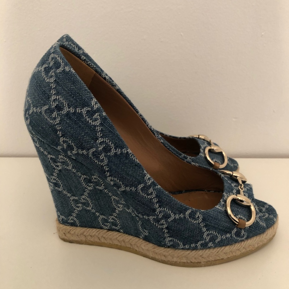 Blue Gucci heels